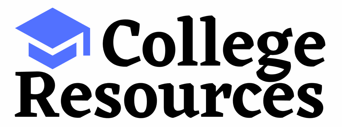 College resources logo with blue and black letters