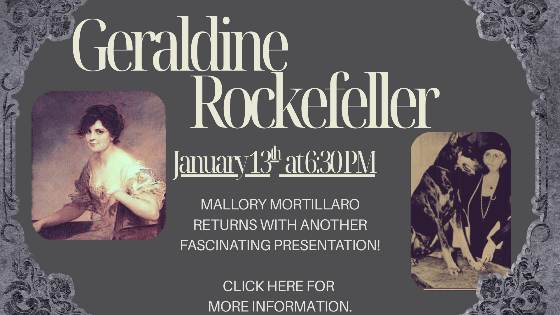 jan 13 geraldine rockefeller. Click the slide for more information.